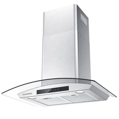 30'' Range Hood 450 Cfm Wall Mount Vent Hood Stainless Steel With Soft Touch Control