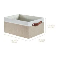 Medium Collapsible Sturdy Storage Basket W/handles (3-pack)