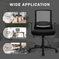 Mesh Office Chair Mid Back Task Chair Height Adjustable W/lumbar Support