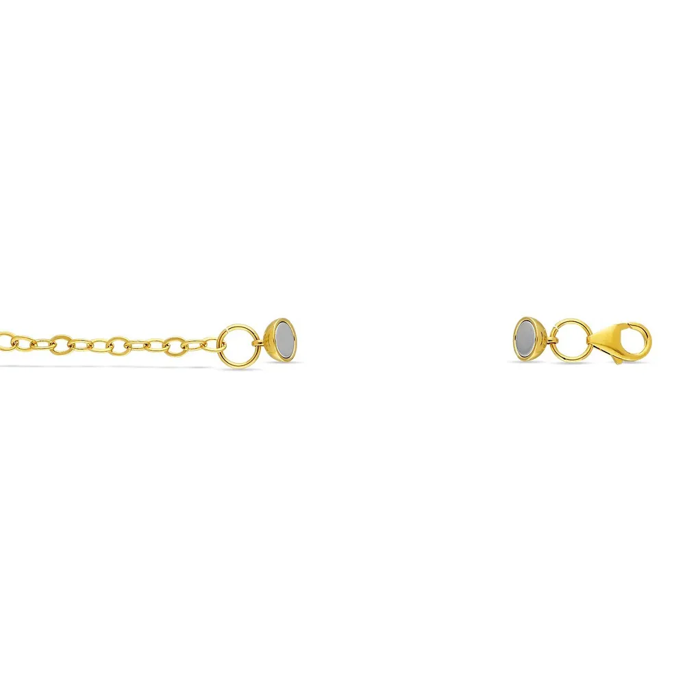 18kt Gold Plated 4.5" Chain Extender With Magnetic Clasp