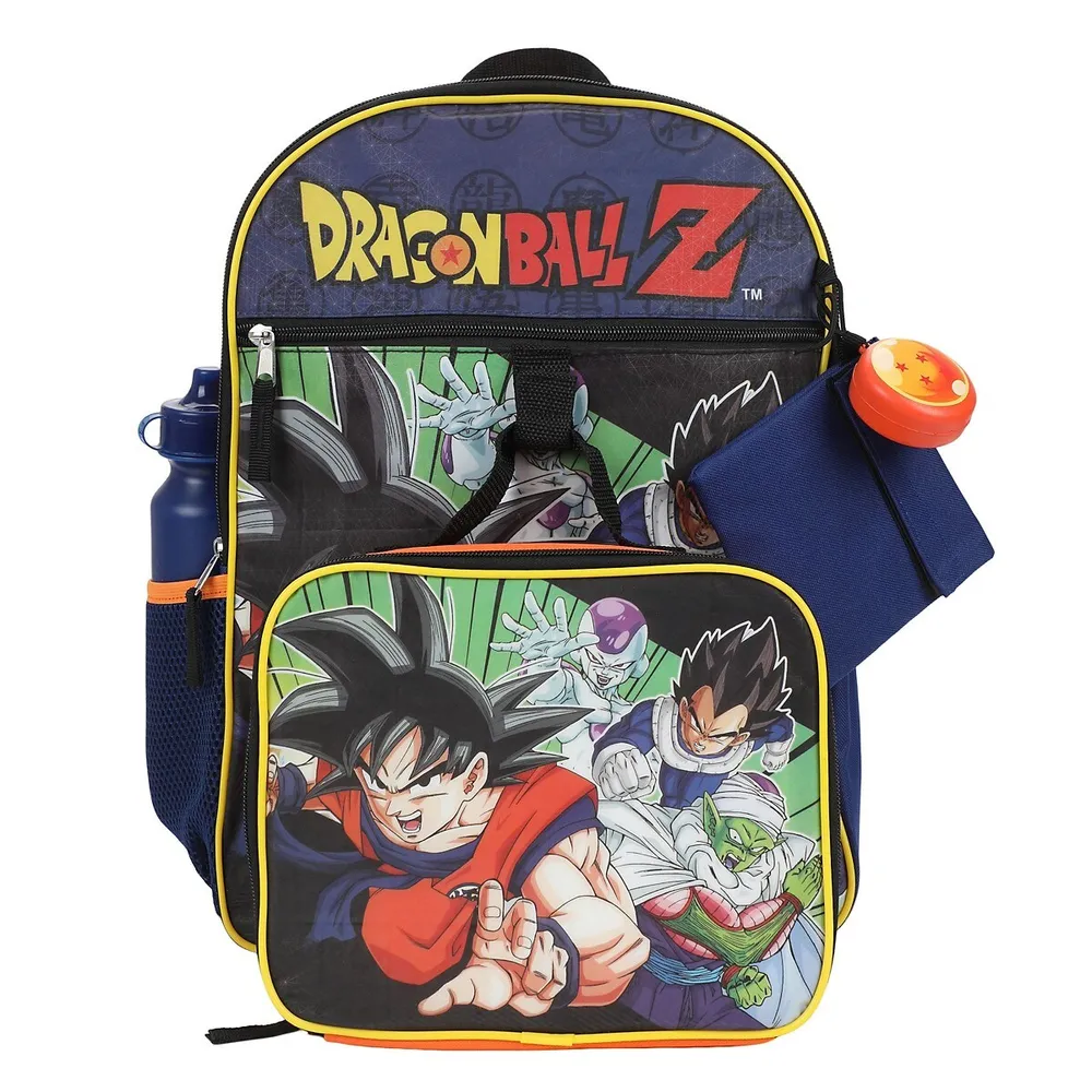 Dragon Ball Z Characters 5 Piece Kids 16" Backpack Set