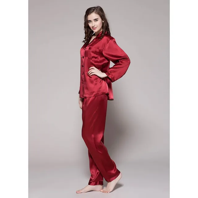 LILYSILK 22 Momme Full Length Silk Pajamas Set For Women