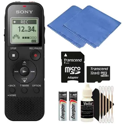 Icd-px470 Stereo Digital Voice Recorder + 32gb Microsd Card + Cleaning Cloth + 3pc Cleaning Kit