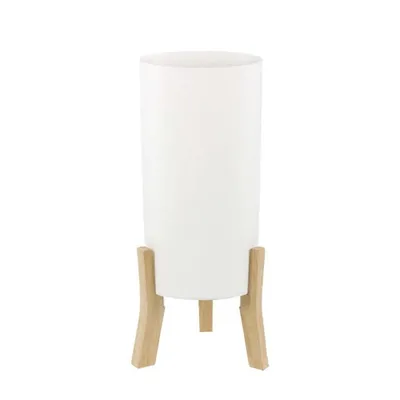 Cylindrical Table Lamp, 7.87 '' X 15.74 '', From The Autentica Collection, White