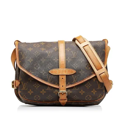 Louis Vuitton Saumur 30 Canvas Shoulder Bag (pre-owned) in Metallic