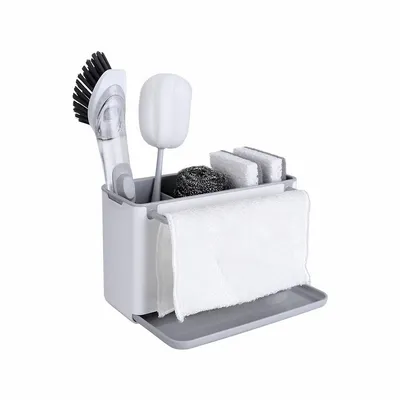 Multi-function Abs Home Kitchen Sponge All In 1 Sink Caddy Organizers To Save Space