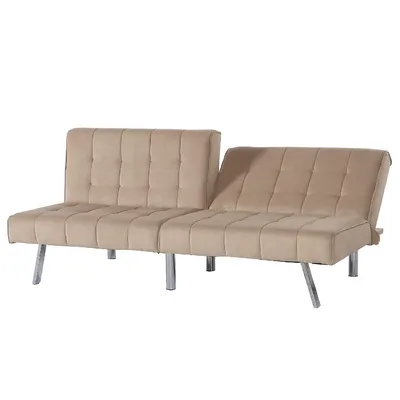 Turkish Rhythm Convertible Fabric Upholstered Medium Firm Sofa Bed (Black)