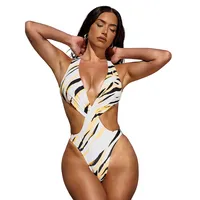 Women's X Stassie Wild Weekend Plunge Backless Monokini Swimsuit