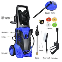 3000psi Electric High Pressure Washer 2000w 2gpm W/patio Cleaner And 5 Nozzles