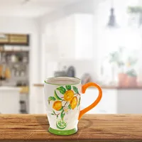 Ceramic Lemon Mug - Set Of 4