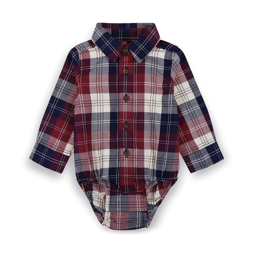 Hope and Henry Unisex Long Sleeve Button Down Bodysuit