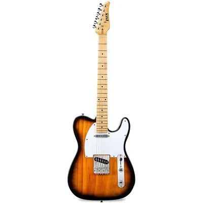 39” Electric Telecaster Guitar | Solid Full-size Paulownia Wood Body, 3-ply Pickguard, C-shape Neck, Ashtray Bridge, Quality Gear Tuners, 3-way Switch & Volume/tone Controls | 2 Picks Included