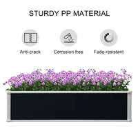 47" X 35" X 12" Raised Garden Bed Planter Box For Flowers