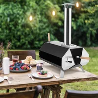 Outdoor Pizza Oven Machine 12" Pizza Grill Maker portable with Foldable Legs