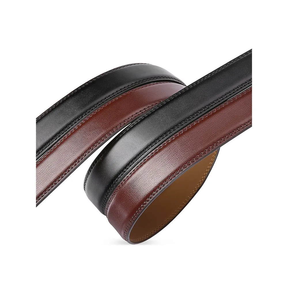 Mio Marino Men's Double Stitched Belt Strap