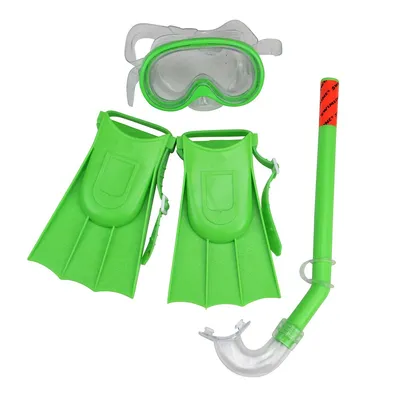 Set Of 3 Recreational Mask, Snorkel And Fins For Children