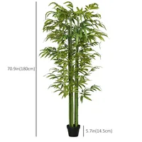 6 Ft Artificial Bamboo Tree In Pot For Home Office Decor