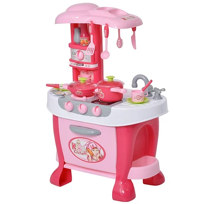 Kids Kitchen Playset Pink