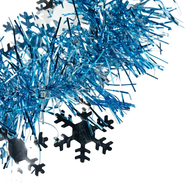 Northlight 4' White Snowflakes on Jute Rope Hanging Christmas