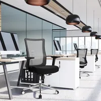 Ergonomic Mesh Office Chair Sliding Seat Height Adjustable W/ Armrest