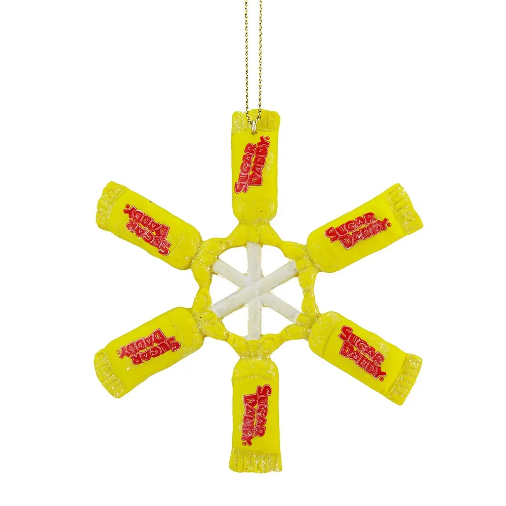 Northlight 4 Sugar Daddy Lollipop Snowflake Christmas Ornament