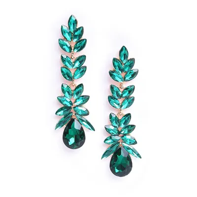 Foliage Green Drop Earrings