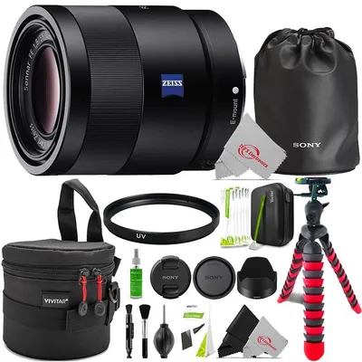 Sonnar T Fe 55mm F/1.8 Za Sel55f18z E-mount + Uv Filter + Flexible Tripod + Lens Case + Professional Cleaning Kit