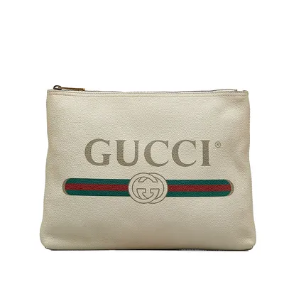 Pre-loved Gucci Logo Clutch Bag