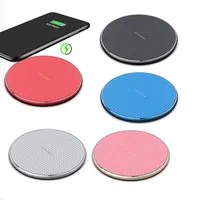 10w Usb Charging Pad Aluminum Alloy Phone Wireless Charger - Red