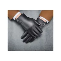 Half Zipper Real Leather Gloves