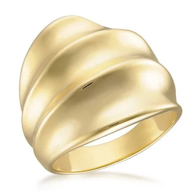 18kt Gold Plated Wide Fan Ring