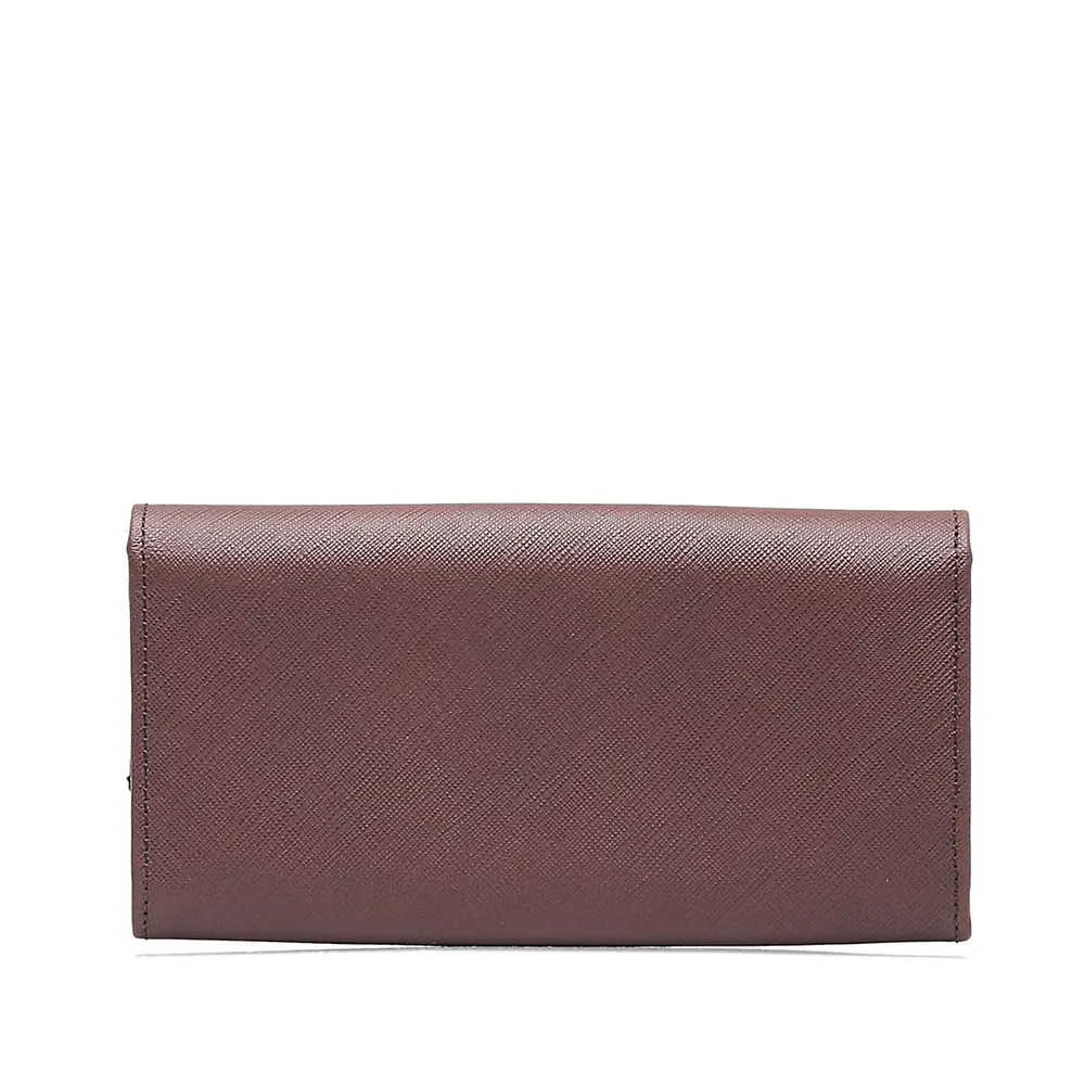 Pre-loved Gancini Leather Long Wallet