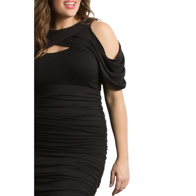 Plus Size Kiyonna Womens Plus Size Rumor Ruched Dress - Green - Sizes  0X,1X,2X,3X,4X,5X Womens Clothing - Real Women Rock.com