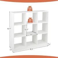 Kids Toy Storage Organizer 9-cube Kids Bookcase For Books Toys Ornaments