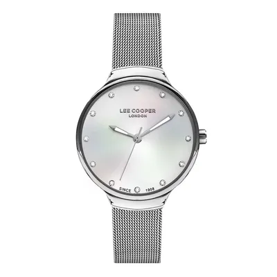 Ladies Lc07284.320 3 Hand Silver Watch With A Silver Mesh Band And A White Dial