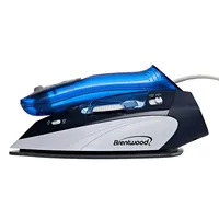 Brentwood Mpi-45 1100-watt Dual Voltage Non-stick Travel Iron With Steam, Blue
