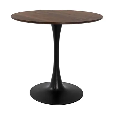 Bistro Table, Walnut W/ Black Base