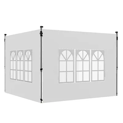 2 Pack Sidewalls For 9.8'x9.8' Or 9.8'x13.1' Pop Up Canopy