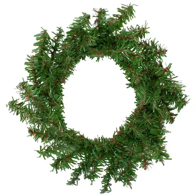 Canadian Pine Artificial Christmas Wreath - 8-inch, Unlit