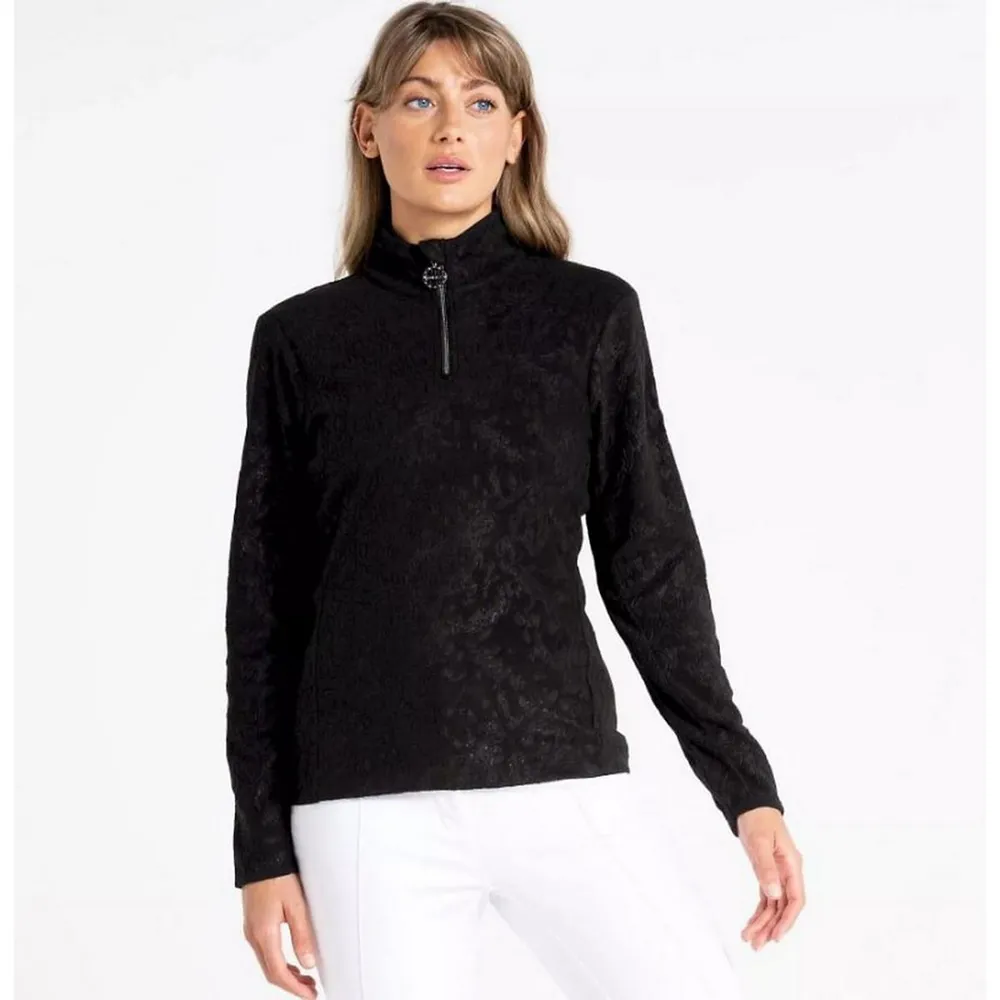Womens/ladies Half Zip Long-sleeved Fleece Top