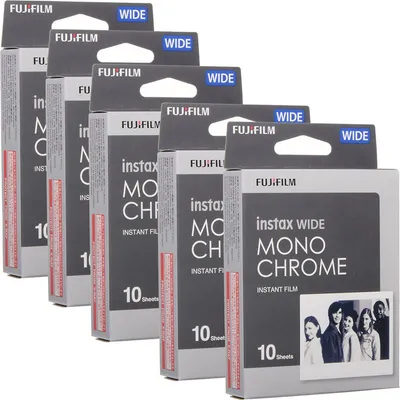 5x Fujifilm Instax Wide Monochrome Instant Film (10 Exposures)