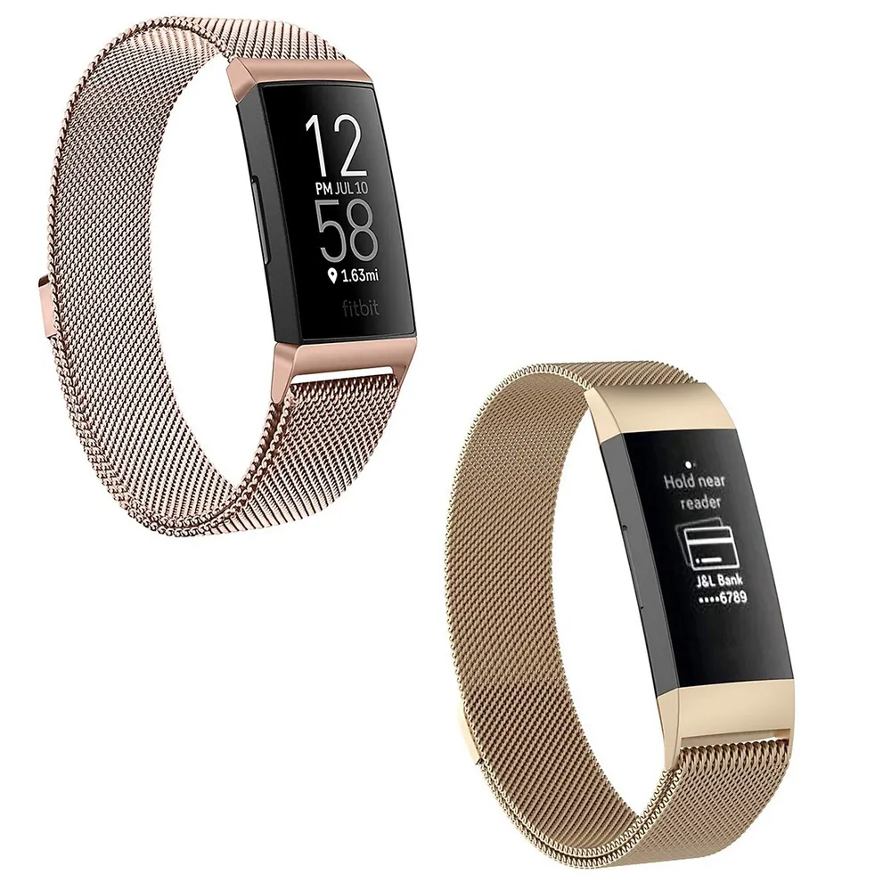 EZONEDEAL Metal Band For Fitbit Charge 4 3 Bands Stainless Steel