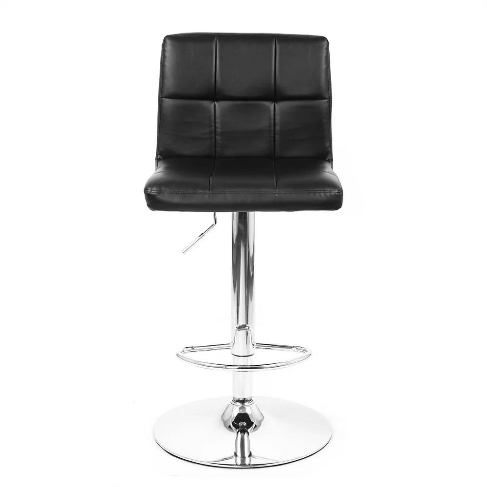 PU Leather Barstools, Swivel Height Adjustable Bar Stool Counter Pub Chair