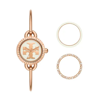 Women's The Miller Three-hand, Rose Gold-tone Stainless Steel Watch And Interchangeable Topring Set, Tbw6016s