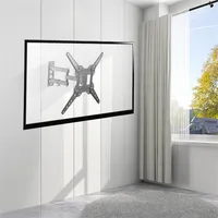 Wall Bracket Full Motion TV Wall Mount Monitor for 23-55 inch Screen for optimal viewing experience - Black