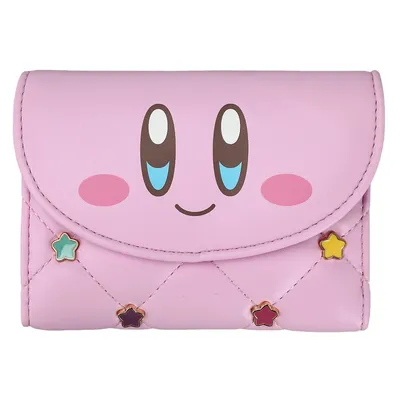 Kirby Big Face Coloured Stars Quilted Trifold Wallet