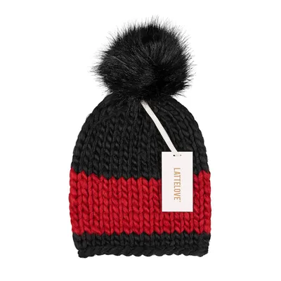 Hand-knit Stripe Hat