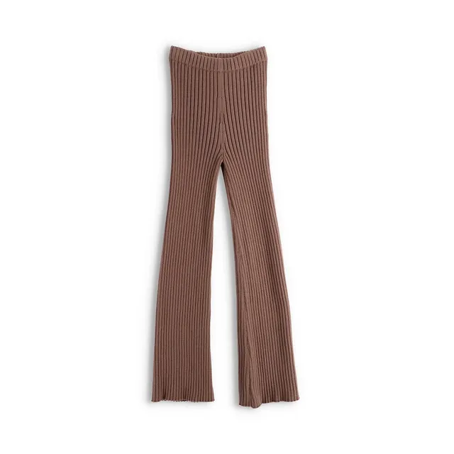 Rib-knit Merino Wool Pants