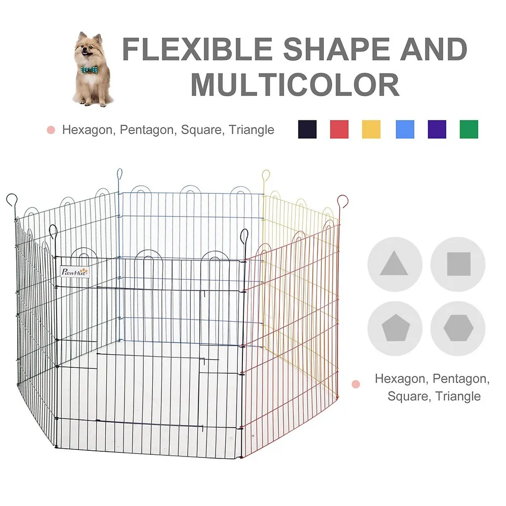 Foldable Pet Playpen Hexagon Dog Puppy Pen Crate Kennel