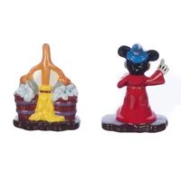 Disney Fantasia Mickey And The Magic Broom Sculpted Ceramic Salt & Pepper Set